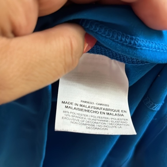 Nike running Men's Teal Blue Long Sleeve Quarter Zip Pullover Top Size Medium - Picture 5 of 6